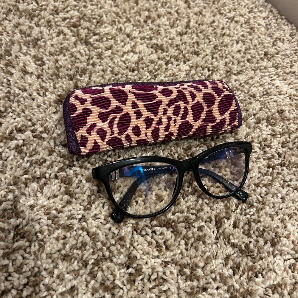 Coach Black Cat Eye Prescription Eyeglasses Frames HC6087 w/ Case